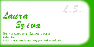 laura sziva business card